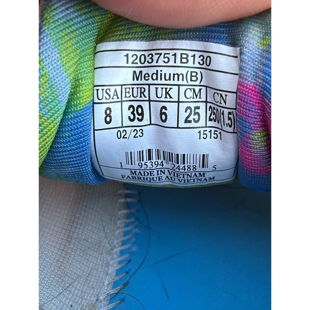 Brooks Trace 2 Womens Running Shoes White Blue Tie Dye 1203751B130 Size 8